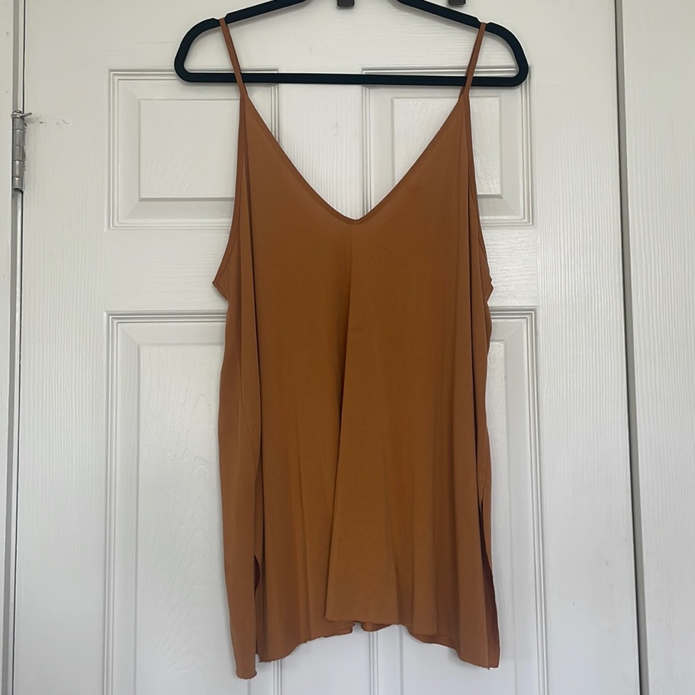 Mustard v neck tank top